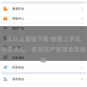 比特派直链下载 快速上手比特派钱包，多链资产管理全攻略