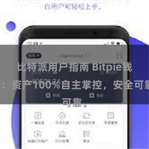 比特派用户指南 Bitpie钱包：资产100%自主掌控，安全可靠。