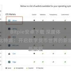 Bitpie安卓下载 深度体验比特派：开启数字货币世界的新旅程