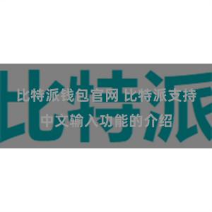 比特派钱包官网 比特派支持中文输入功能的介绍