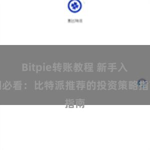 Bitpie转账教程 新手入门必看：比特派推荐的投资策略指南